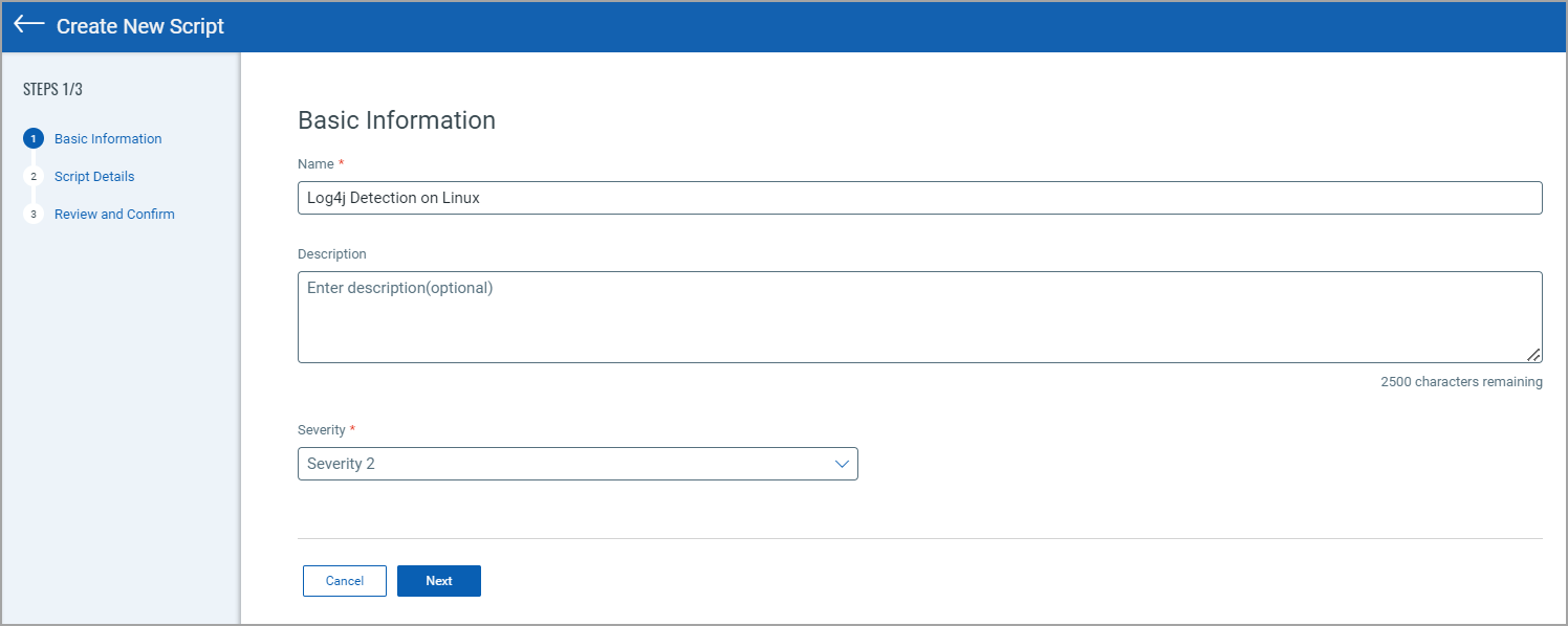 Create New Script